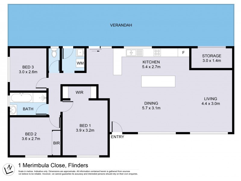 1 Merimbula Close, Flinders NSW 2529 Floorplan