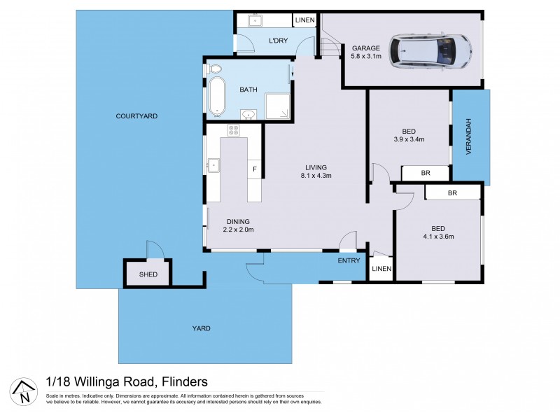 1/18 Willinga Road, Flinders NSW 2529 Floorplan