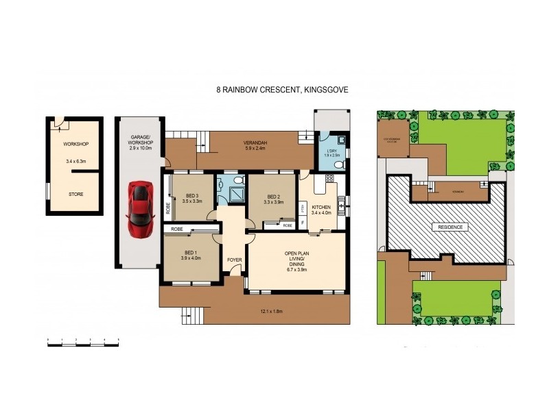 8 RAINBOW CRESCENT, Kingsgrove NSW 2208 Floorplan