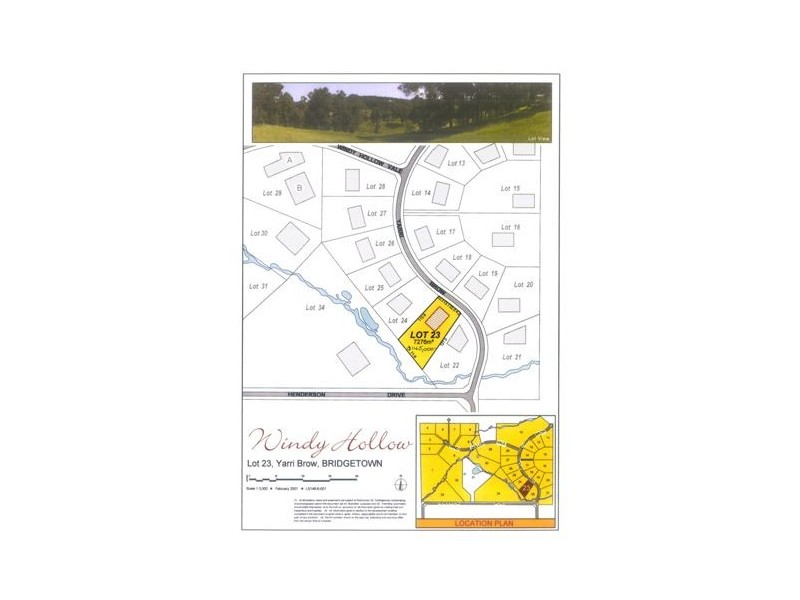 Lot/23 Yarri Brow, Bridgetown WA 6255