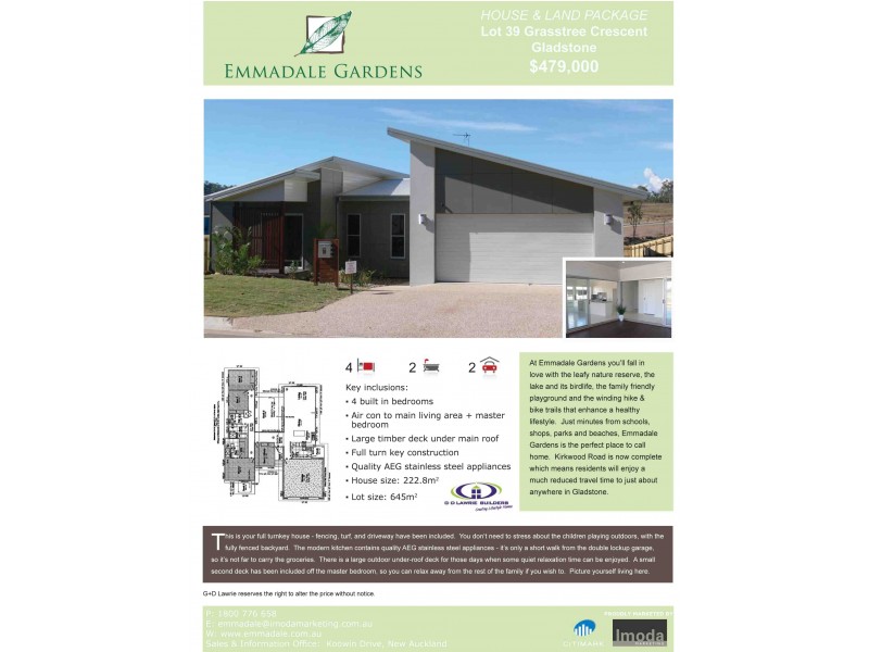 Lot 39 Grasstree Crescent, Gladstone QLD 4680