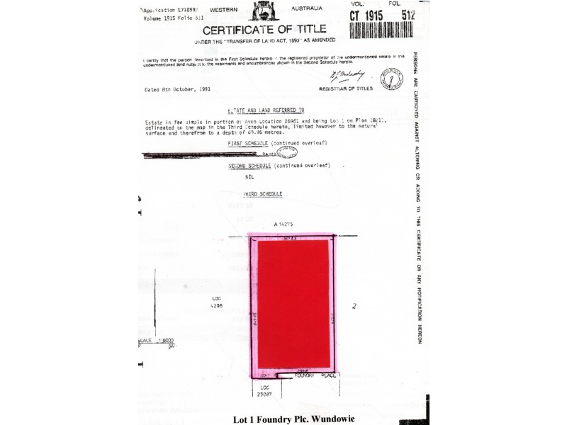 Lot 1 Foundry Place, Wundowie WA 6560
