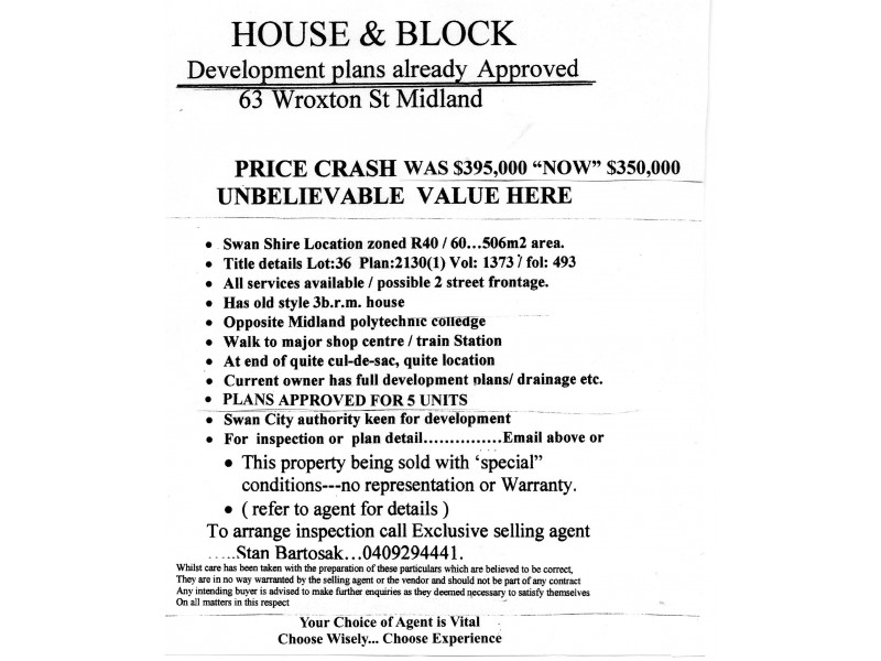 63 WROXTON STREET, Midland WA 6056