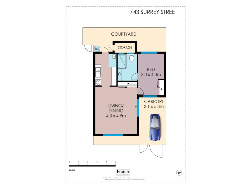 1/43 SURREY STREET, Hyde Park QLD 4812 Floorplan