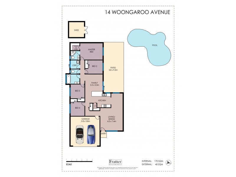14 WOONGAROO AVENUE, Bohle Plains QLD 4817 Floorplan