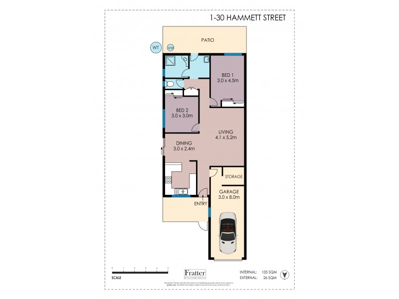 1/30 HAMMETT STREET, Currajong QLD 4812 Floorplan