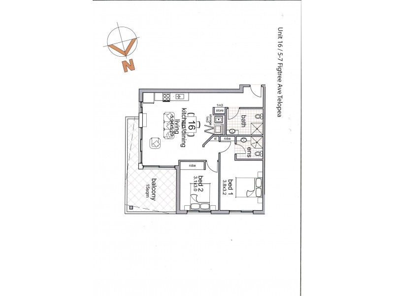 16/5-7 Fig Tree Ave, Telopea NSW 2117 Floorplan