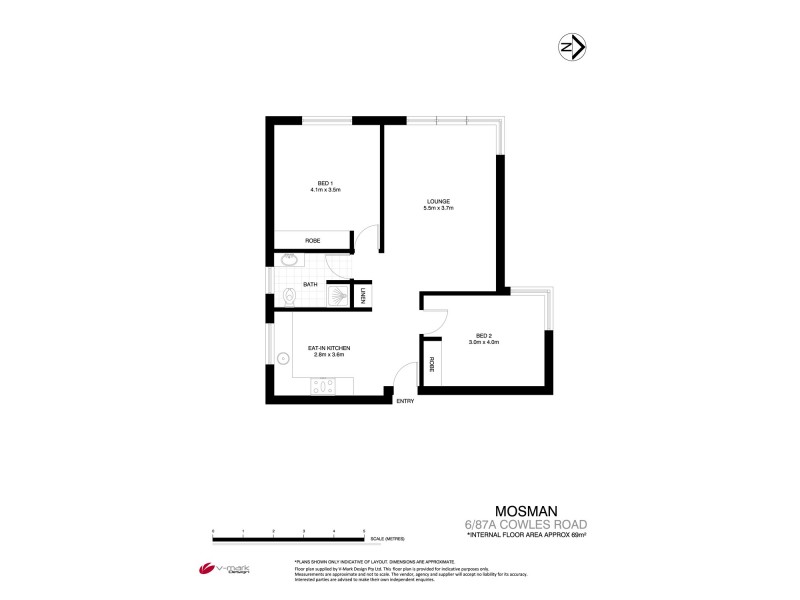 6/87A Cowles Road, Mosman NSW 2088 Floorplan