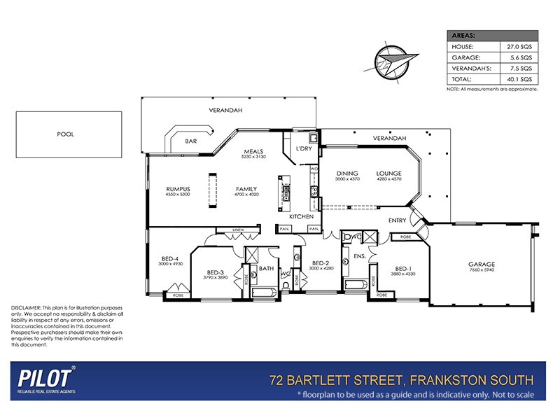 72 Bartlett Street, Frankston South VIC 3199 Floorplan