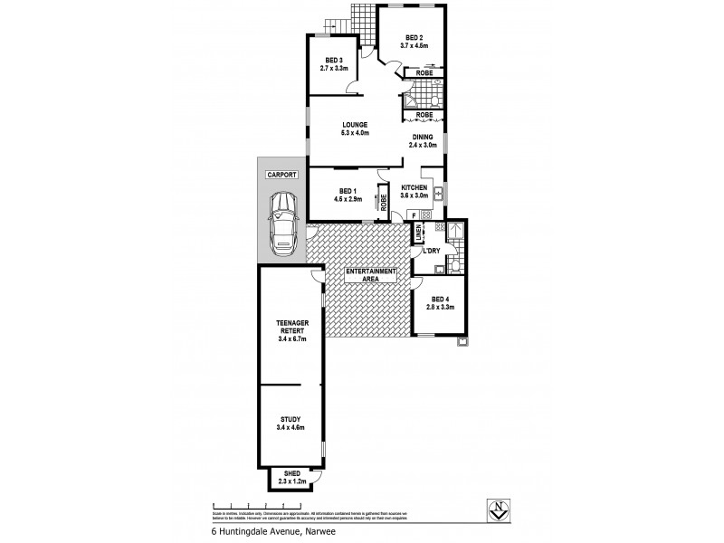 6 HUNTINGDALE AVE, Narwee NSW 2209 Floorplan