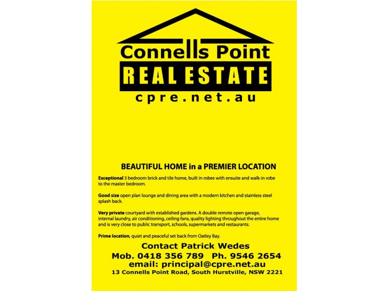 25B QUEENS ROAD, Connells Point NSW 2221
