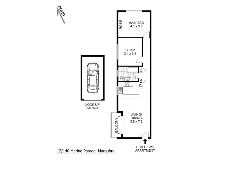 12/140 Marine Parade, Maroubra NSW 2035 Floorplan