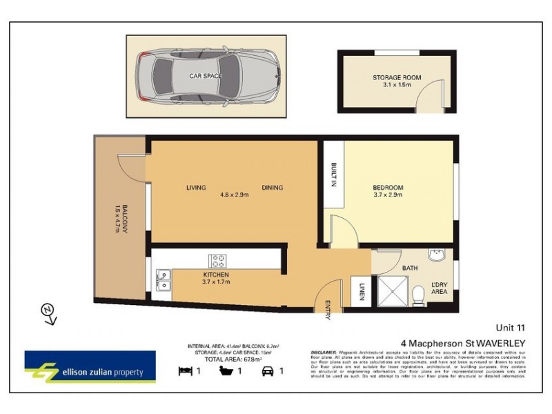 11/4 Macpherson St, Bronte NSW 2024 Floorplan