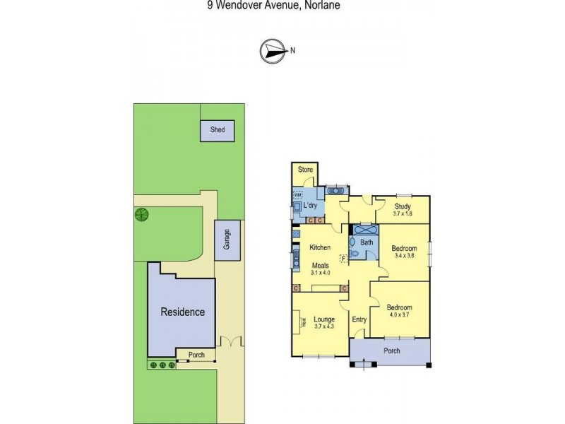 9 Wendover Avenue, Norlane VIC 3214 Floorplan
