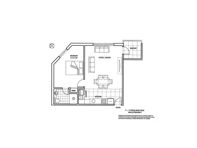 5/13 Rocklands Road, Wollstonecraft NSW 2065 Floorplan