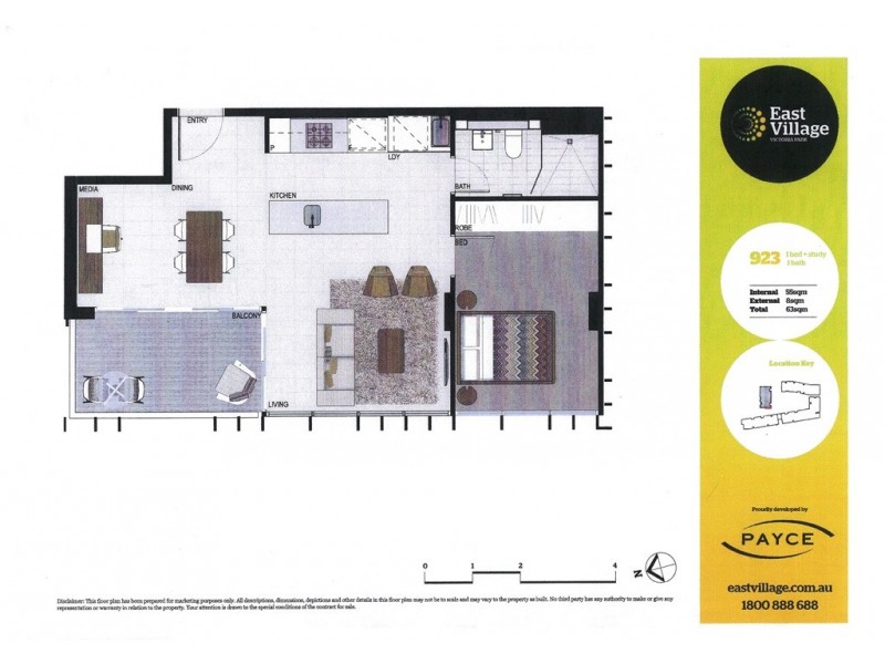 923/2 Defries Avenue, Zetland NSW 2017 Floorplan