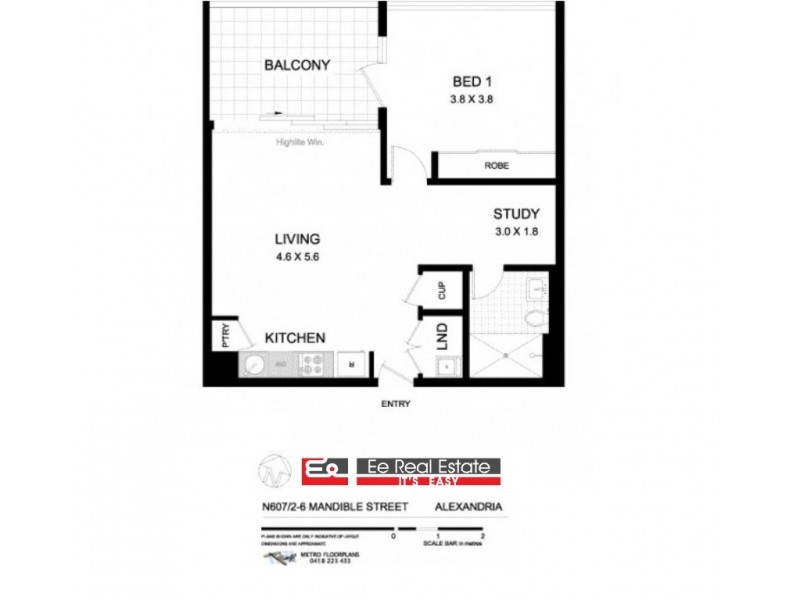 N607/4 Mandible Street, Alexandria NSW 2015 Floorplan