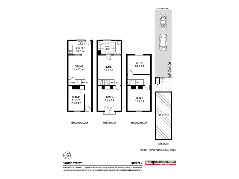3 Hugo Street, Redfern NSW 2016 Floorplan