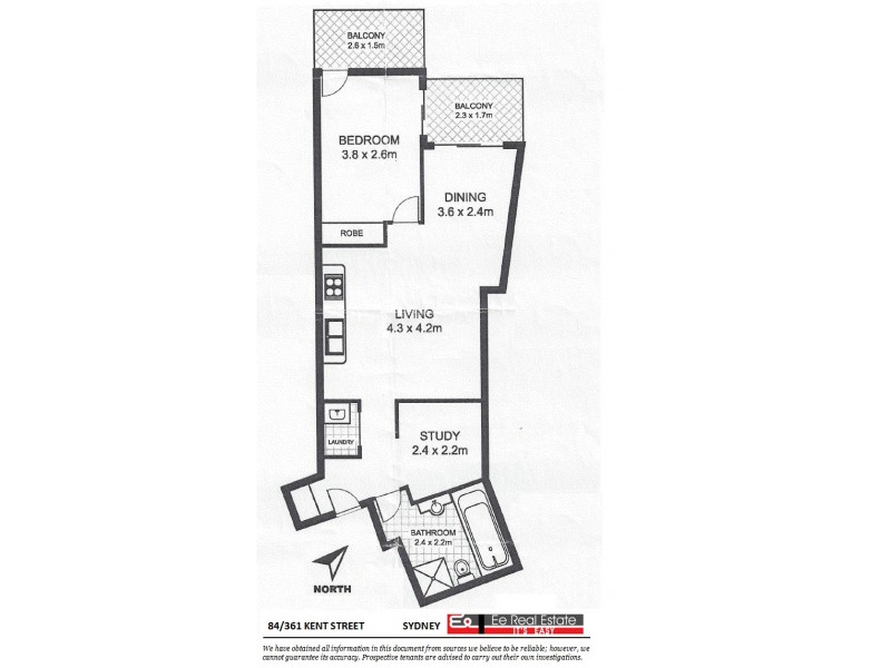 84/361 Kent Street, Sydney NSW 2000 Floorplan