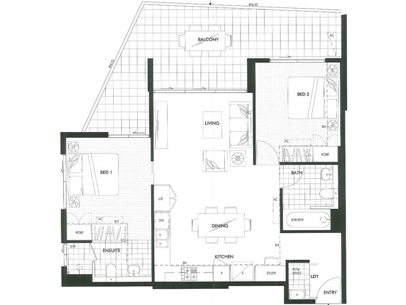 Level 5/16 Ramsgate St, Kelvin Grove QLD 4059 Floorplan