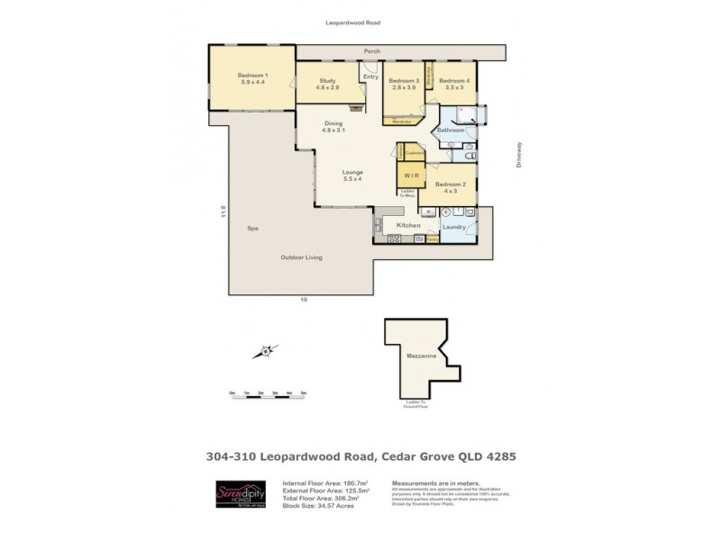 304-310 leopardwood Rd, Cedar Grove QLD 4285 Floorplan