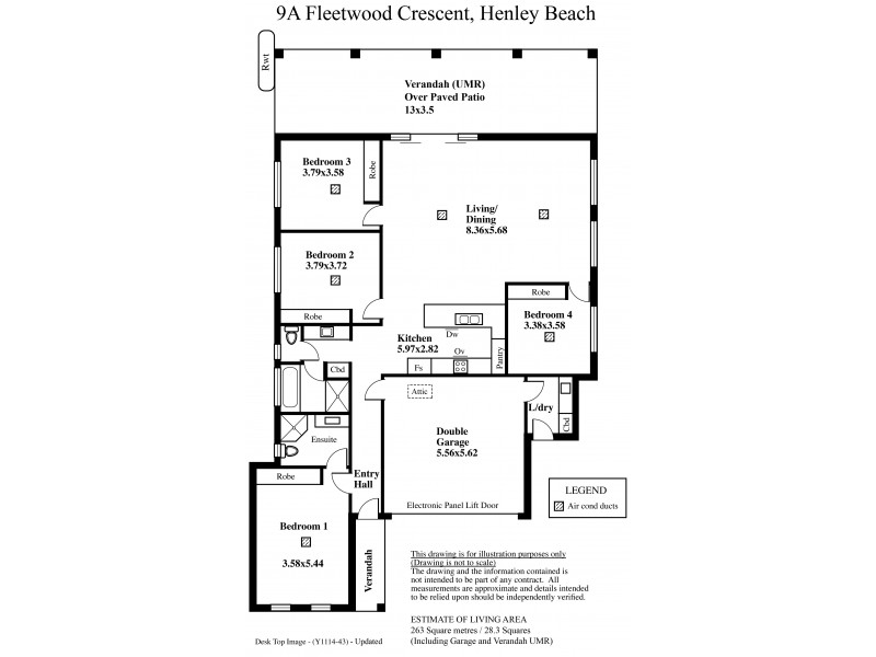 9A Fleetwood Crescent, Henley Beach SA 5022 Floorplan