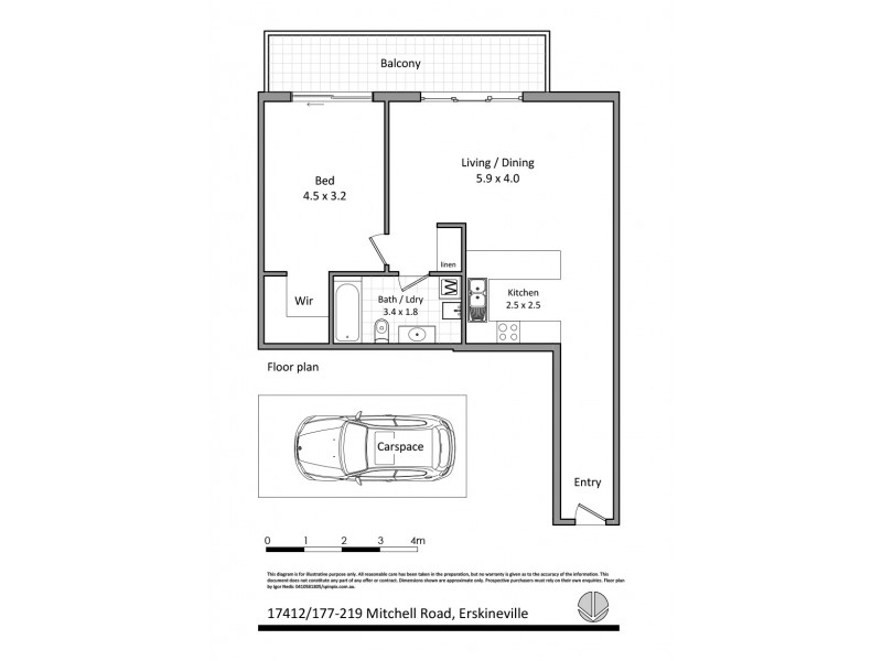 17412/177-219 Mitchell Rd, Erskineville NSW 2043 Floorplan