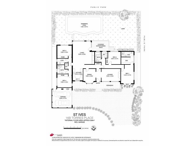 16B Torres Place, St Ives  NSW 2075 Floorplan