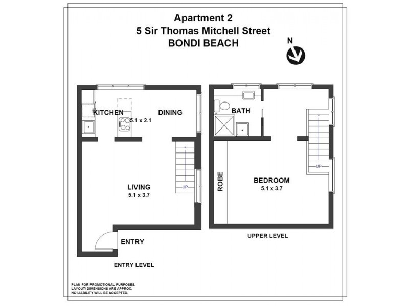 2/5  Sir Thomas Mitchell Road, Bondi Beach NSW 2026