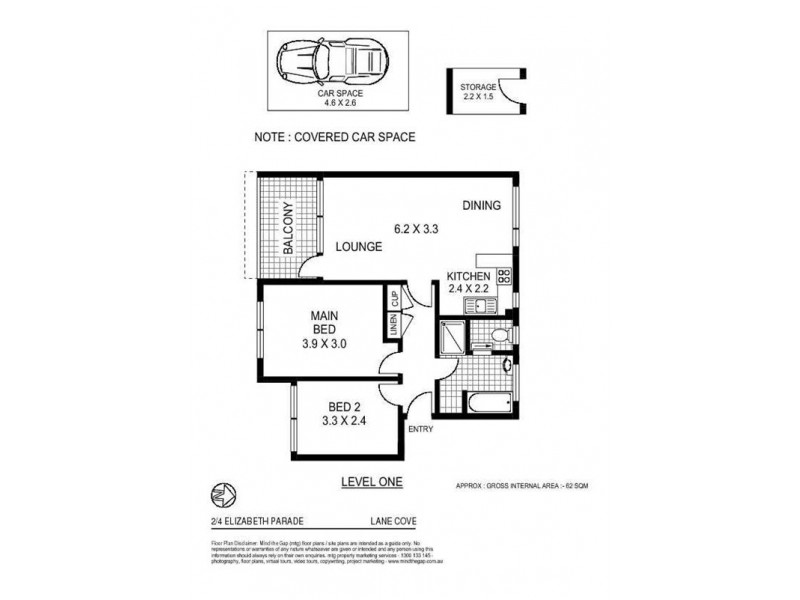 2/4  Elizabeth Parade, Lane Cove NSW 2066