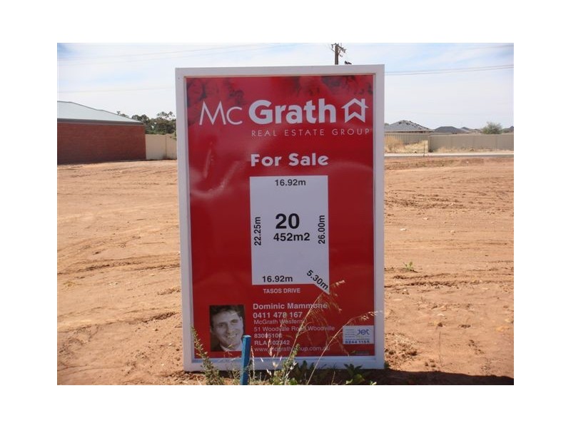 Lot 20  Tasos Drive  (North Lakes Estate), Munno Para West SA 5115