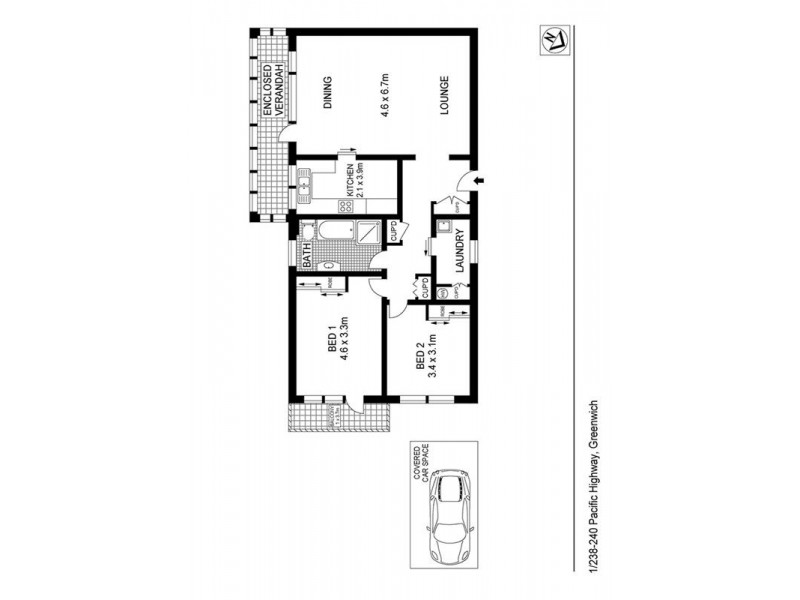 1/238-240 Pacific Highway, Greenwich NSW 2065