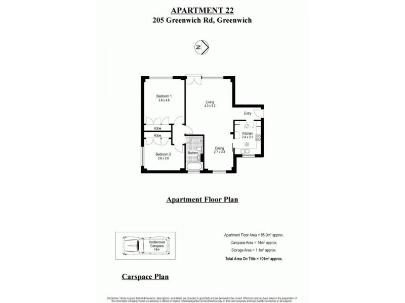 22/205 Greenwich Road, Greenwich NSW 2065