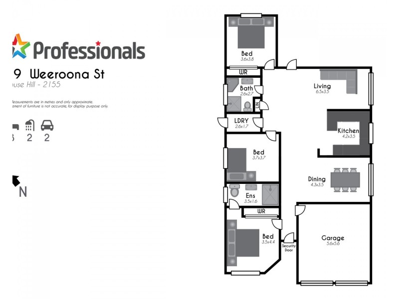 19 Weeroona Place, Rouse Hill NSW 2155 Floorplan
