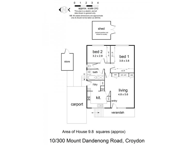 10/300 Mt Dandenong  Road, Croydon VIC 3136 Floorplan
