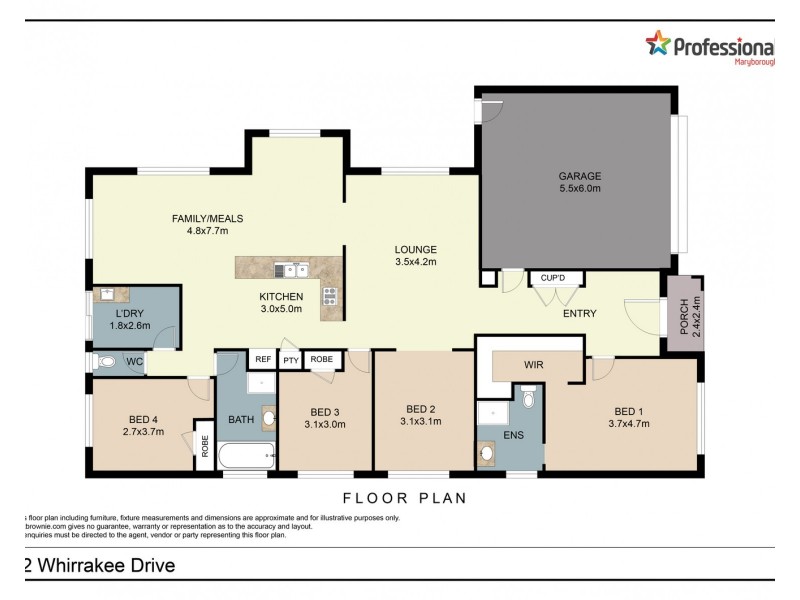 12 Whirrakee Drive, Maryborough VIC 3465 Floorplan