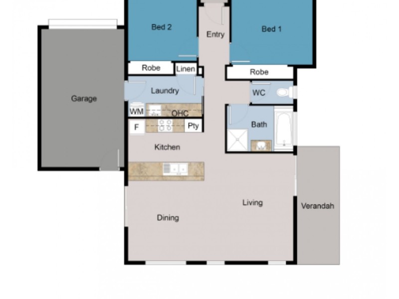 2/72B Barkly Street, Maryborough VIC 3465 Floorplan