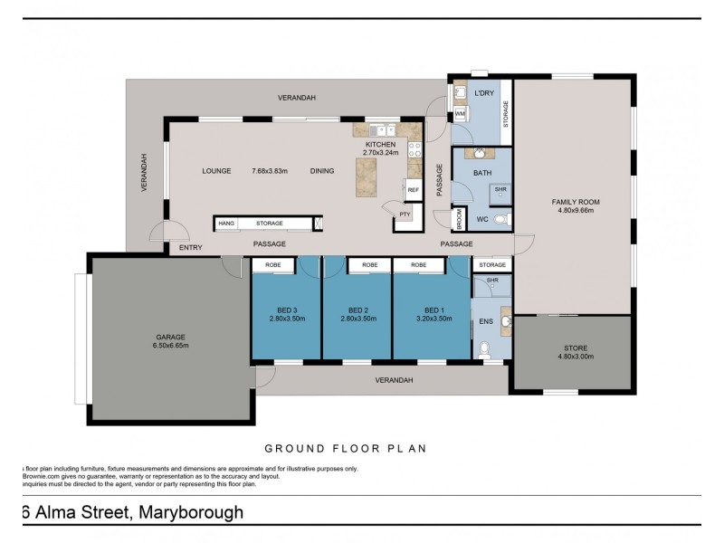 36 Alma Street, Maryborough VIC 3465 Floorplan