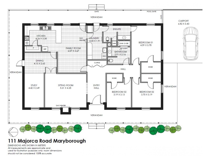 111 Majorca Road, Maryborough VIC 3465 Floorplan