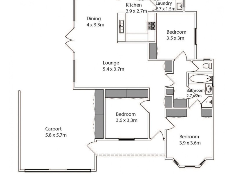 1/482 Walnut Avenue, Mildura VIC 3500 Floorplan