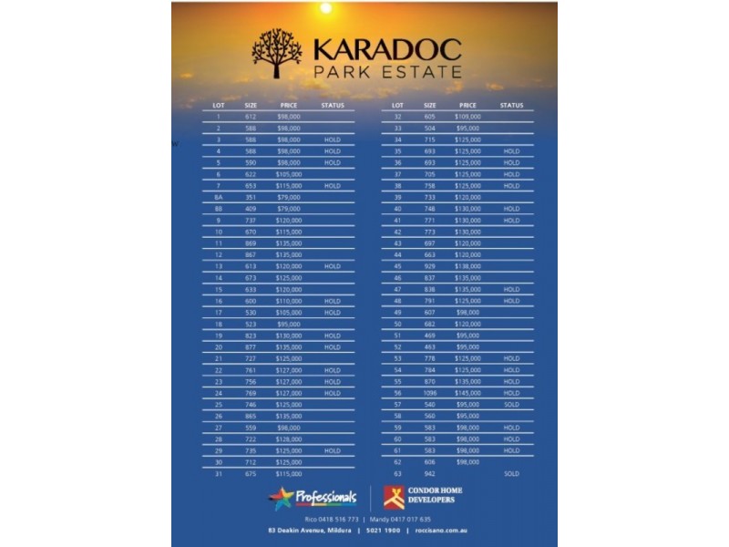 Lot Lot, 22 Karadoc Park Estate, Irymple VIC 3498