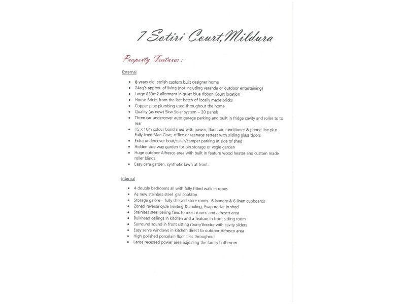 7 Sotiri Court, Mildura VIC 3500 Floorplan