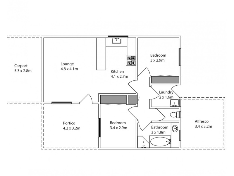 Unit 3/18 Etherington Drive, Mildura VIC 3500 Floorplan