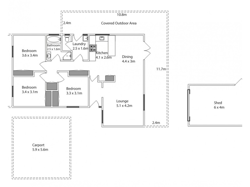 304 Eighth Street, Mildura VIC 3500 Floorplan