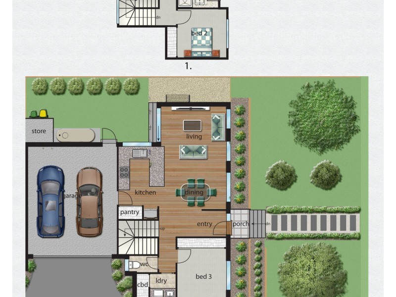 1-3/28 Highland Crescent, Mooroolbark VIC 3138 Floorplan