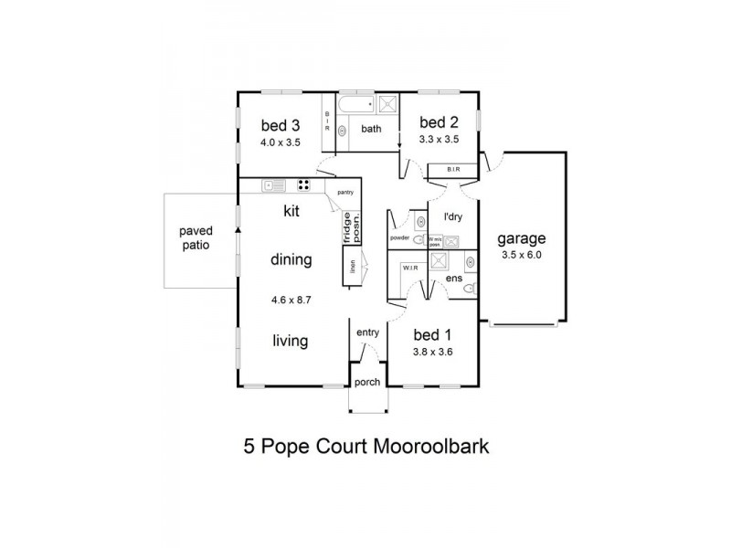 5 Pope Court, Mooroolbark VIC 3138 Floorplan
