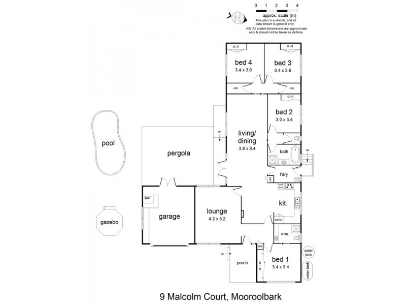 9 Malcolm Court, Mooroolbark VIC 3138 Floorplan