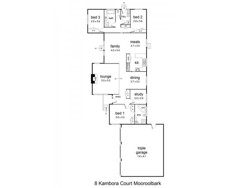 8 Kambora Court, Mooroolbark VIC 3138 Floorplan