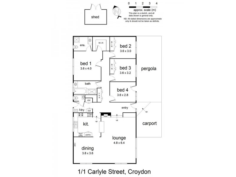 1/1 Carlyle Street, Croydon VIC 3136 Floorplan