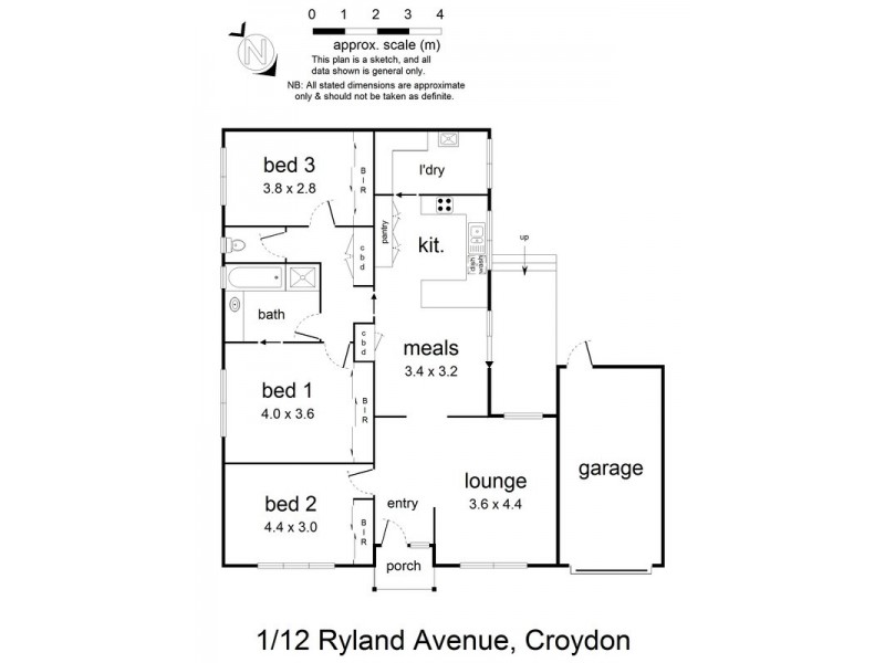 1/12 Ryland Avenue, Croydon VIC 3136 Floorplan